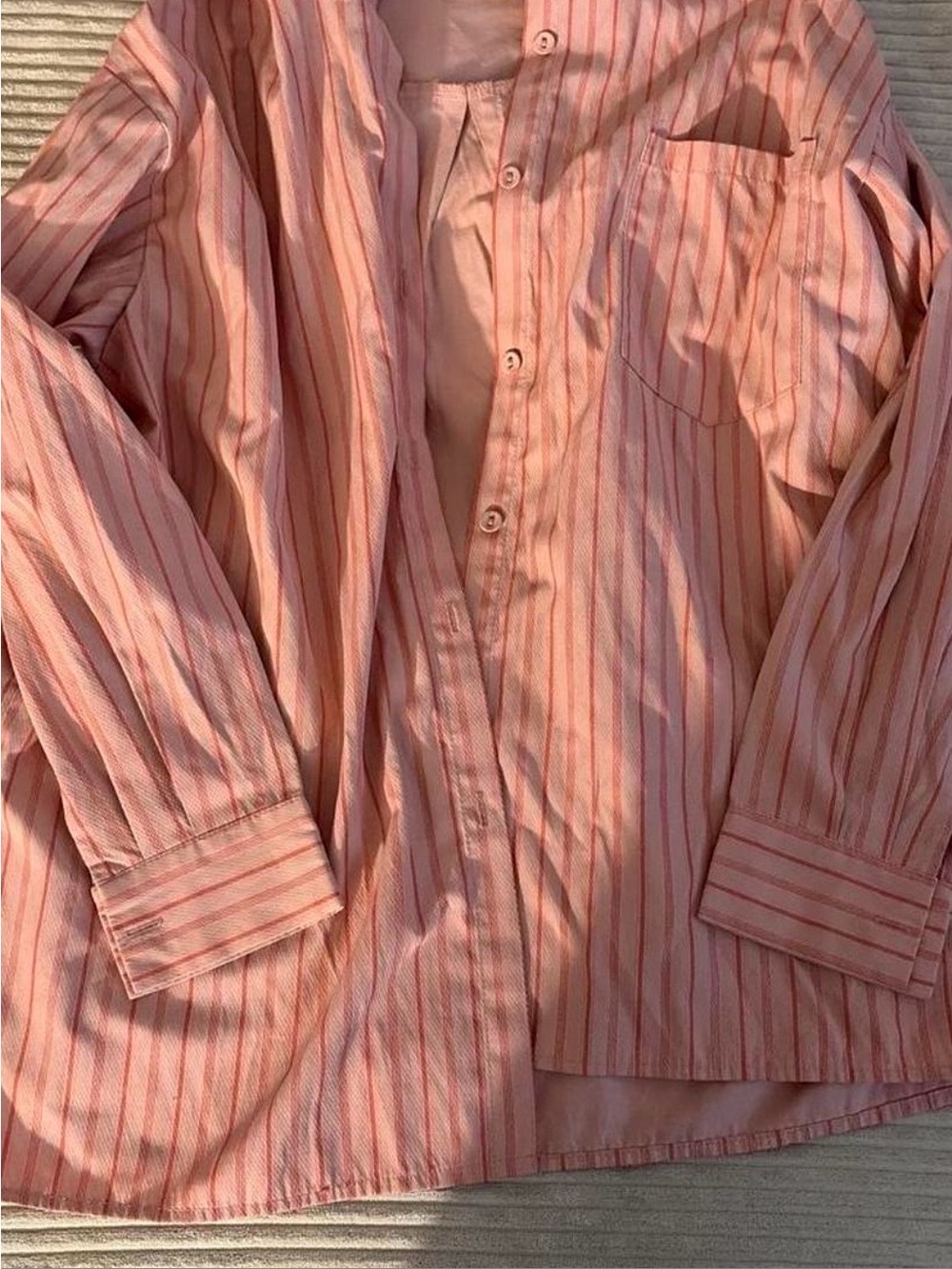 Pink Striped Button-Up Shirt princess Polly soo cute size 2
